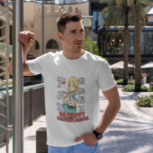 Camiseta Blonde Anime Chica Winking