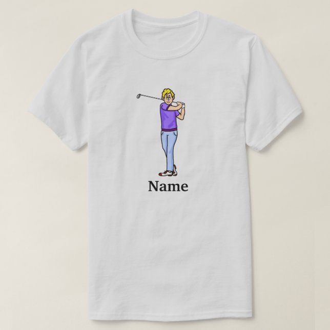 Camiseta Blonde Male Golfer Par-Tee Dude T-Shirt (Diseño del anverso)