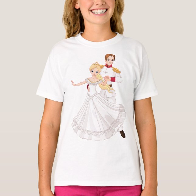 Camiseta Blonde Princess and Charming Prince Fairytale (Anverso)