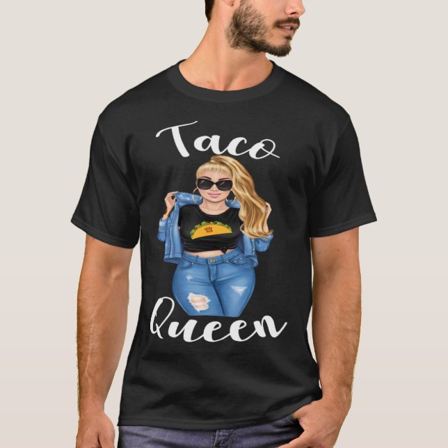 Camiseta Blonde Taco Queen Cinco De Mayo 5  Womens Women (Anverso)