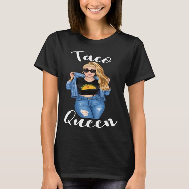 Camiseta Blonde Taco Queen Cinco De Mayo 5  Womens Women (Anverso)