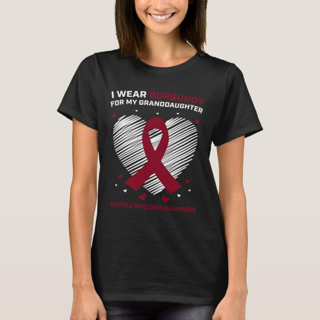 Camiseta Blood Cancer Gifts Granddaughter Multiple Myeloma  (Anverso)
