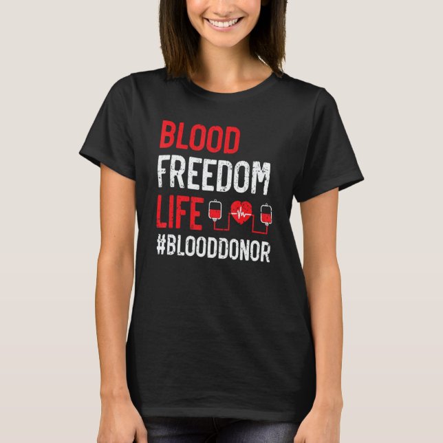 Camiseta Blood Donation Awareness Blood Donor Phlebotomist  (Anverso)