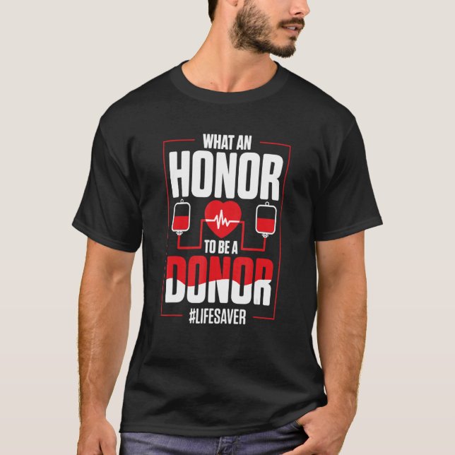 Camiseta Blood Donation  Blood Donor Hero (Anverso)