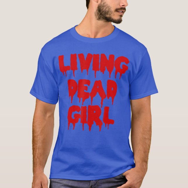 Camiseta Blood Halloween Zombie Movie Living Dead Girl frie (Anverso)