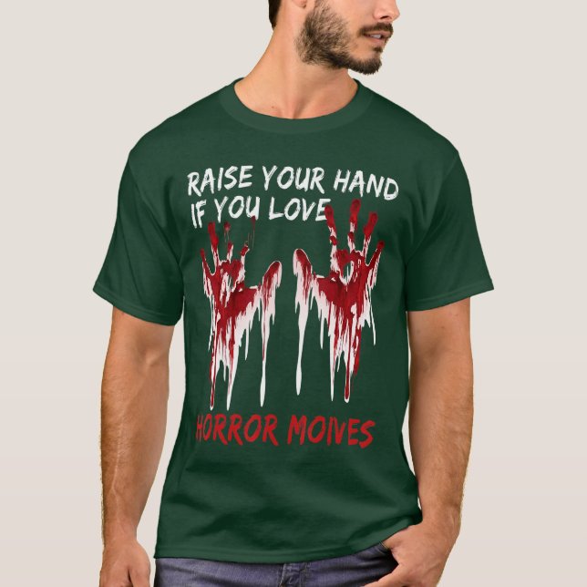 Camiseta Blood Hand Halloween Horroream Scary Movies Costum (Anverso)