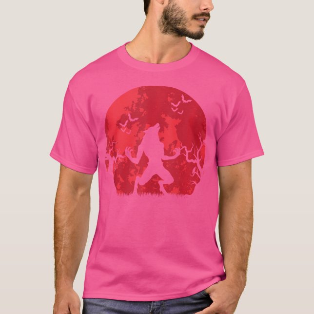 Camiseta Blood Moon Werewolf Full Moon Halloween Werewolf (Anverso)