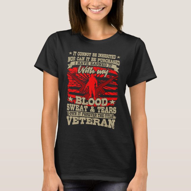 Camiseta BLOOD SWEAT AND TEARS American Veteran  Veterans D (Anverso)