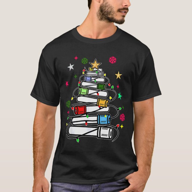 Camiseta Blood Tube Christmas Tree Phlebotomist Tech Phleb  (Anverso)