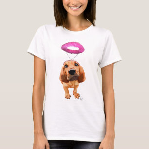 Camiseta Bloodhound Con Halo Rosa Angélico