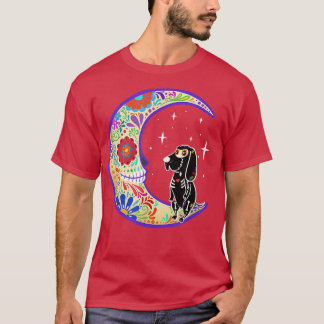 Camiseta Bloodhound Dia de Los Muertos Skeleton 