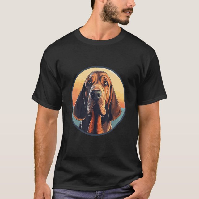 Camiseta Bloodhound Dog Cute Dog Breed Dog Motif  1 (Anverso)