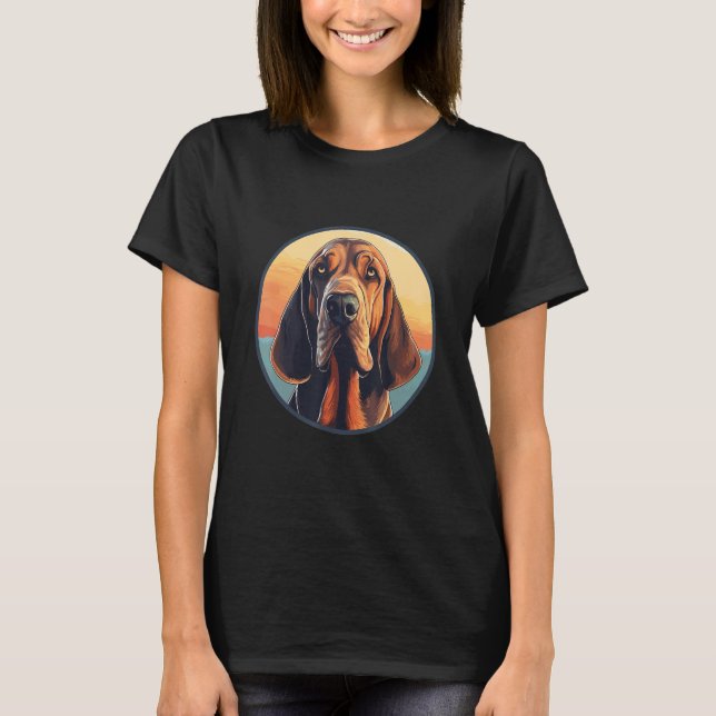 Camiseta Bloodhound Dog Cute Dog Breed Dog Motif  1 (Anverso)