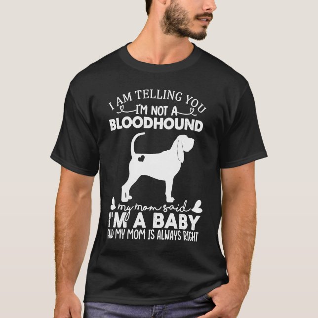 Camiseta Bloodhound Dog   For Women Mom Mama Baby Dog (Anverso)