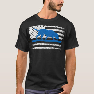 Camiseta Bloodhound K9 Oficial de policía Bandera de EE. UU