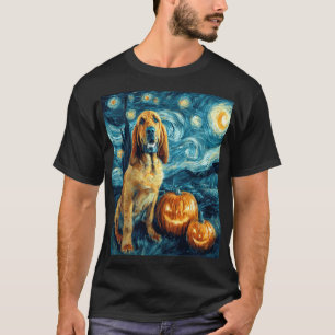 Camiseta Bloodhound Perro Lindo Halloween Jack O Lantern Ca