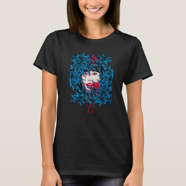 Camiseta Bloody Girl In The Woods   (Anverso)