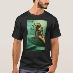 Camiseta Bloody y gory Redhead Zombie Mermaid Premium
