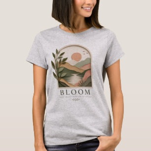 Camiseta Bloom Boho Naturaleza Paisaje Crece a Través de