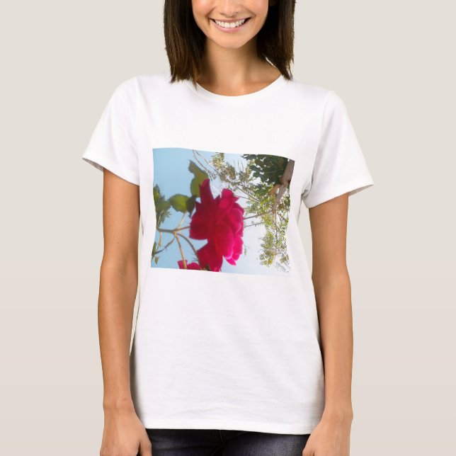 Camiseta Bloom celestial: Un Rosa contra el cielo (Anverso)