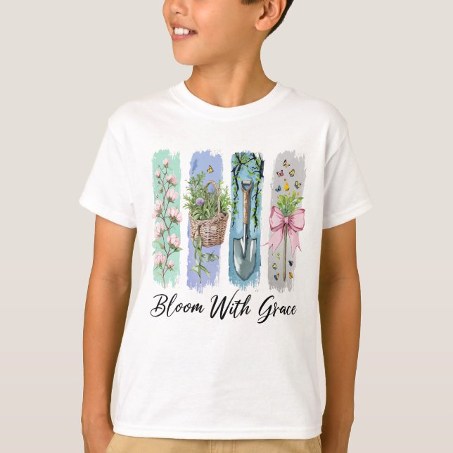 Camiseta Bloom con arte floral Grace Garden (Anverso)