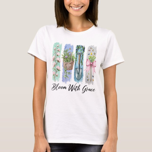 Camiseta Bloom con arte floral Grace Garden (Anverso)
