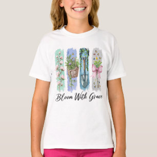 Camiseta Bloom con arte floral Grace Garden