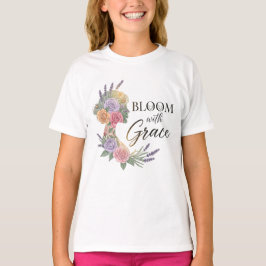 Camiseta Bloom con Grace Elegent Floral Woman Silhouette