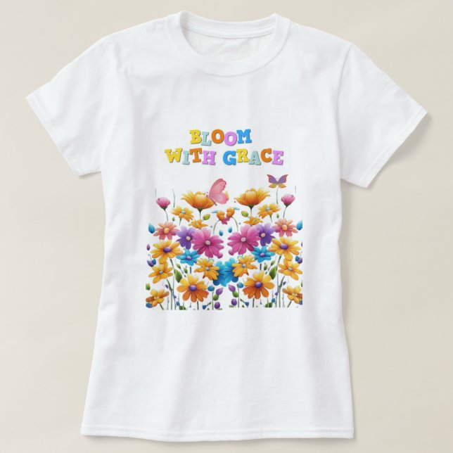 Camiseta Bloom con Grace Floral T-Shirt (Diseño del anverso)