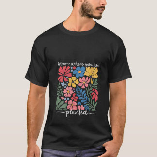 Camiseta Bloom Cristiano Femenino Donde Se Plantea Fe