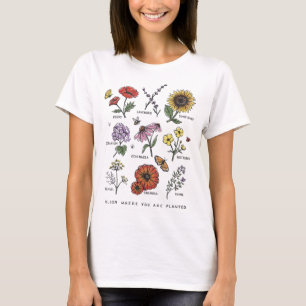 Camiseta Bloom Donde Se Plantan Flores Botánicas