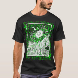 Camiseta Bloom eléctrico - Unisex negro con mancha de neón