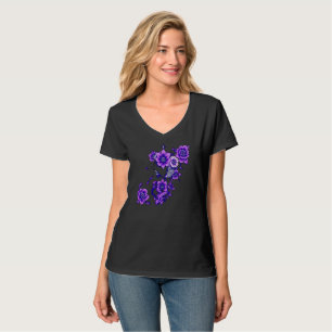 Camiseta Bloom encantado - Skull floral místico místico