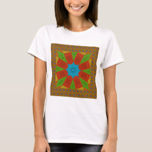Camiseta Bloom Kaleidoscope Un vibrante color de impresión 