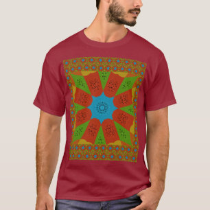 Camiseta Bloom Kaleidoscope Un vibrante color de impresión