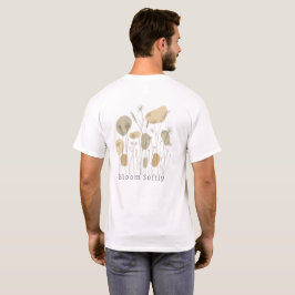 Camiseta Bloom Softly — Arte de línea de flores silvestres