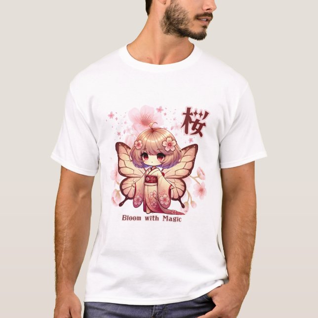 Camiseta Bloom with Magic - Kawaii Sakura Fairy (Anverso)