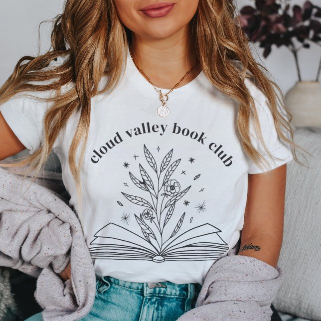 Camiseta Blooming Floral Book Club (Subido por el creador)