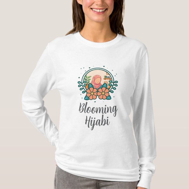 Camiseta Blooming Hijabi (mangas largas) (Anverso)