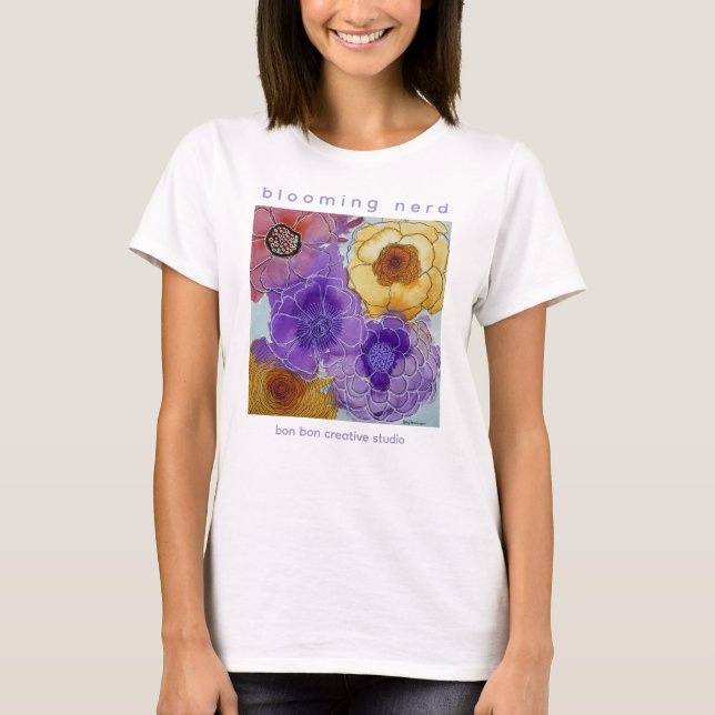 Camiseta Blooming Nerd & Flowers (Anverso)