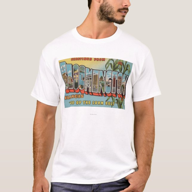 Camiseta Bloomington, Illinois - escenas grandes 2 de la (Anverso)