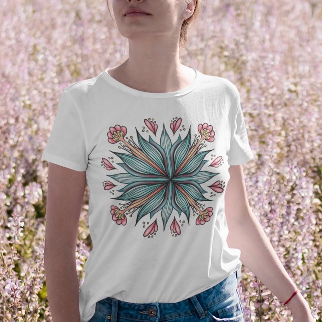 Camiseta Blooms de primavera: Floral geométrica (Subido por el creador)