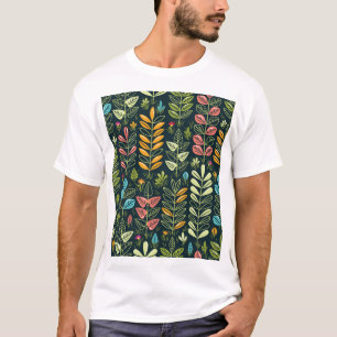 Camiseta Blooms Eternos: Elegancia floral dibujada a mano