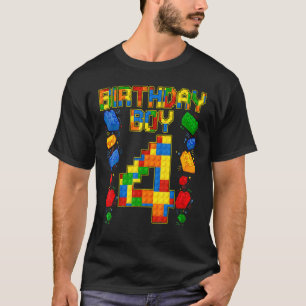 Camiseta Bloque de 4 años para el Maestro Constructor de cu