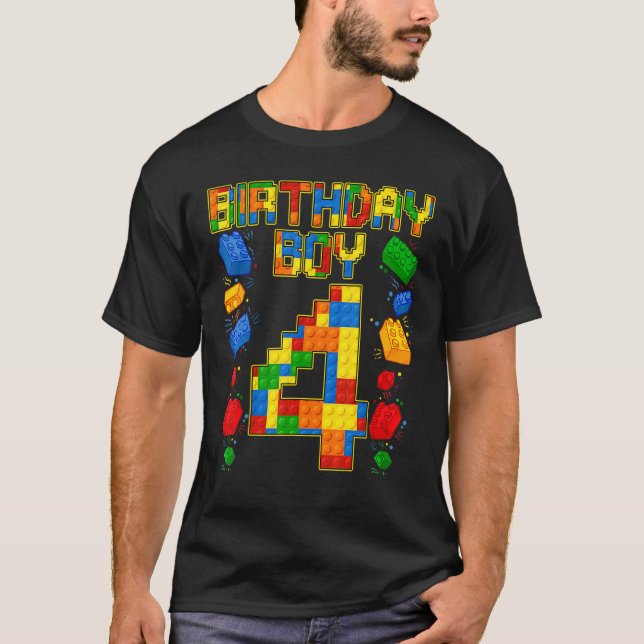 Camiseta Bloque de 4 años para el Maestro Constructor de cu (Anverso)