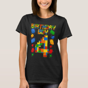 Camiseta Bloque de 4 años para el Maestro Constructor de cu