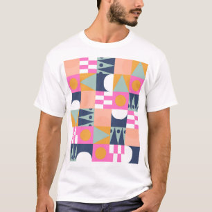 Camiseta Bloque de color africano, patrón geométrico.