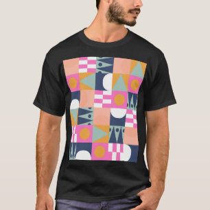Camiseta Bloque de color africano, patrón geométrico.