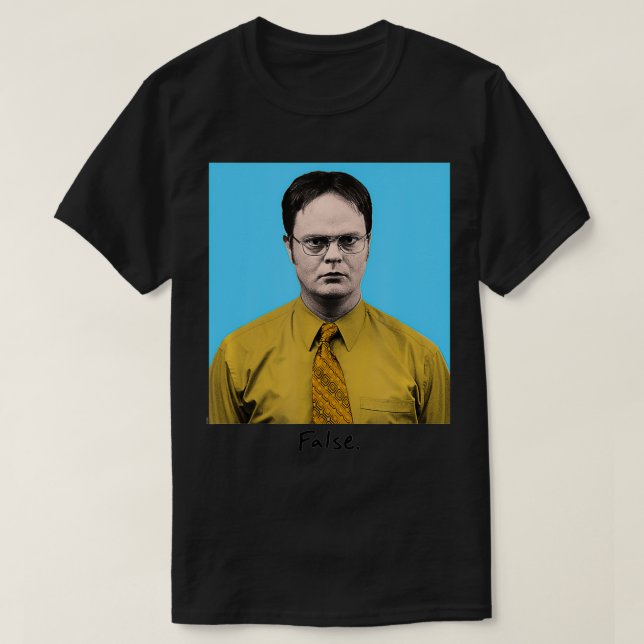 Camiseta Bloque de color falso de Office Dwight (Diseño del anverso)