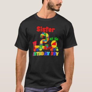 Camiseta Bloque De Construcción De La Hermana Del Niño De C